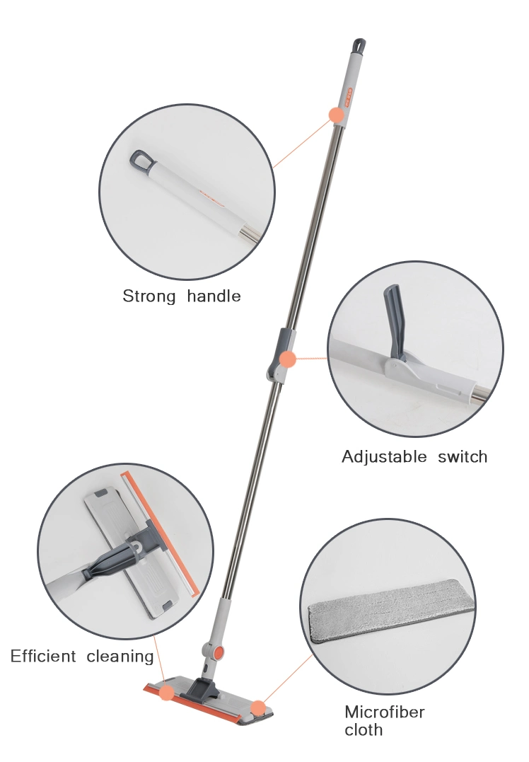 Aluminum Rod Window Cleaner Household Flat Wiper Window Cleaning Tool