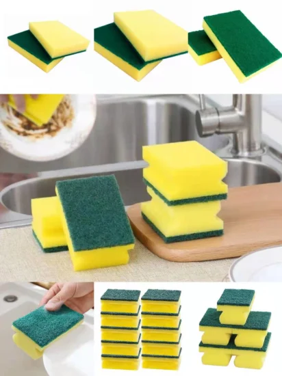 Esponja de limpieza de platos de cocina, estropajo, herramientas de limpieza de esponja