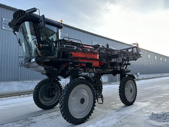 Agricultura Tractor Boom Bomba agrícola autopropulsada Algodón Hidráulico Alto espacio libre Pesticida de jardín Pulverización de campo Pulverizador agrícola montado en huerto